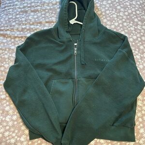 Vitaly Green Zip-Up Hoodie